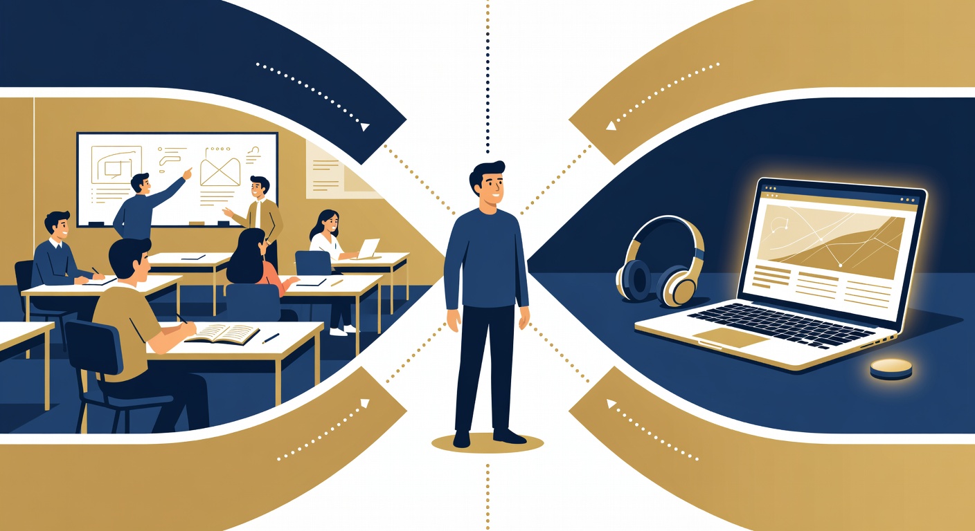 Online learning path vs in-person classroom